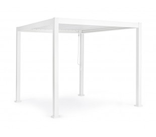 Pavillion med skydetag 280 x 280 cm - Hvid/Mørkegrå