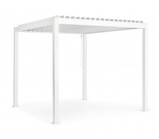 Pavillion med skydetag 280 x 280 cm - Hvid/Mørkegrå 2