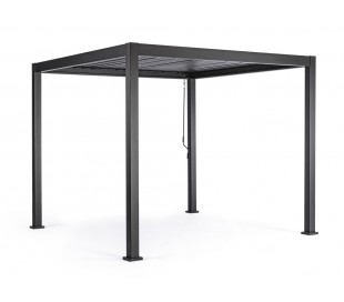 Pavillion med vippetag 300 x 300 cm - Hvid