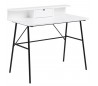 Pascal Skrivebord i metal og melamin 100 x 55 cm - Sort/Hvid