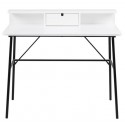 Pascal Skrivebord i metal og melamin 100 x 55 cm - Sort/Hvid