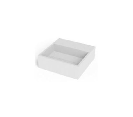 Ideavit Solidcube vægmonteret håndvask 30 x 30 cm Solid surface - Mat hvid