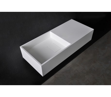 Ideavit Solidplan vægmonteret håndvask 75 x 32,5 cm Solid surface - Mat hvid