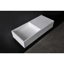Ideavit Solidplan vægmonteret håndvask 75 x 32,5 cm Solid surface - Mat hvid