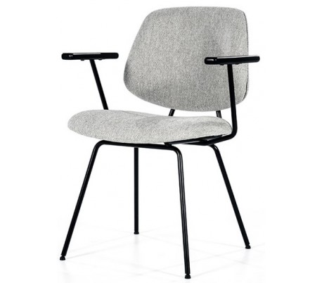 Lynn spisebordsstol med armlæn i polyester H82 cm - Sort/Pink