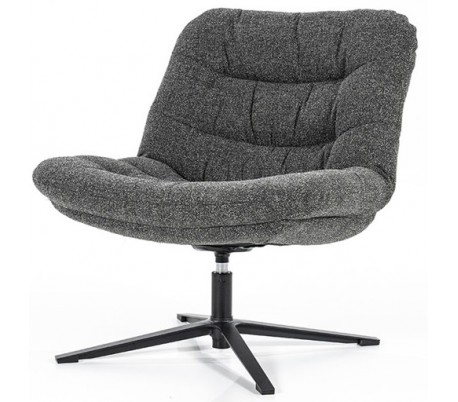 Astrid spisebordsstol med armlæn i polyester H77 cm - Sort/Antracit