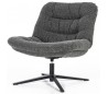 Danica rotérbar lænestol i polyester H81 cm - Sort/Antracit