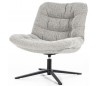 Danica rotérbar lænestol i polyester H81 cm - Sort/Lysegrå