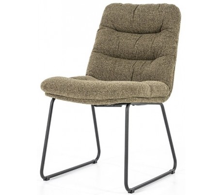 Danica spisebordsstol i polyester H86 cm - Sort/Beige