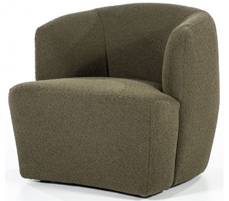 Danica rotérbar lænestol i polyester H81 cm - Sort/Grøn