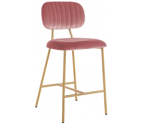 Pullitzer barstol i velour H102 cm - Jadegrøn/Sort