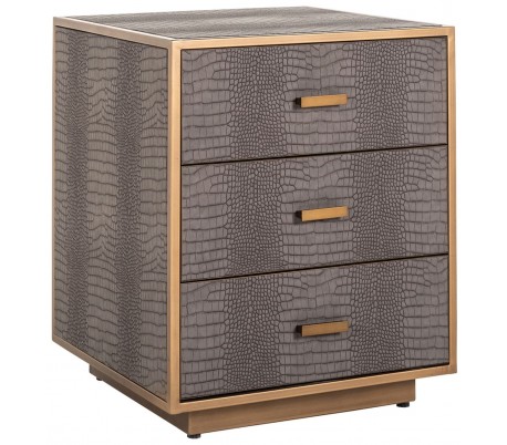 Blackbone Kommode i egetræ H87 x B108 x D45 cm - Sort/Sølv