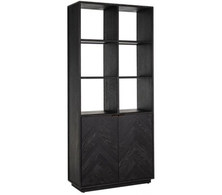 Oakura Bogreol i egetræsfinér H220 x B100 x D45 cm - Sort