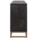 Blackbone sideboard i egetræsfinér og stål B225 cm - Sort/Guld