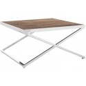 Redmond sofabord i genanvendt elmetræ og stål 130 x 80 cm - Sølv/Natur