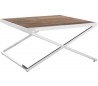 Redmond sofabord i genanvendt elmetræ og stål 90 x 90 cm - Sølv/Natur