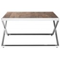 Redmond sofabord i genanvendt elmetræ og stål 130 x 80 cm - Sølv/Natur