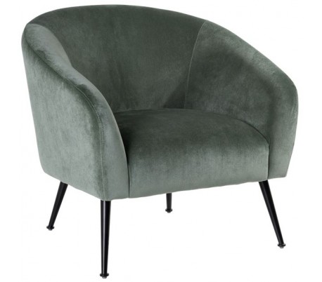 Inova lænestol i polyester og metal H74 cm - Sort/Hvid