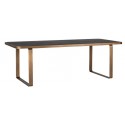 Blax spisebord i egetræ og jern 230 x 100 cm - Sort
