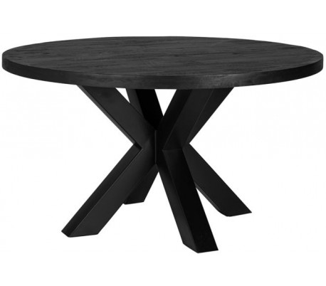 Blax spisebord i egetræ og jern 230 x 100 cm - Sort