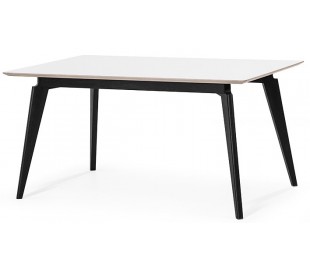 Bella spisebord i højtrykslaminat og træ 200 x 95 cm - Sort/Hvid/Natur