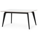 Bella spisebord i højtrykslaminat og træ 200 x 95 cm - Sort/Hvid/Natur