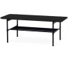 Cane sofabord i egetræsfinér og metal 135 x 65 cm - Sort/Sort