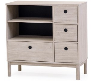 Bridge sideboard i egetræsfinér og egetræ H86 x B87 cm - Olieret eg