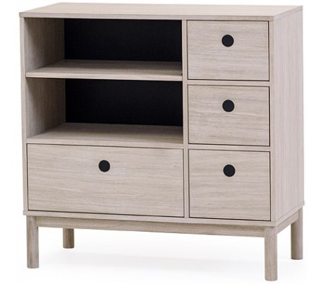 Bridge sideboard i egetræsfinér og egetræ H86 x B87 cm - Olieret eg