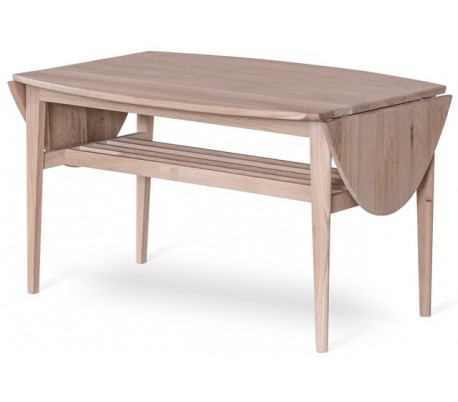 Elton sofabord i egetræsfinér og egetræ 140 x 70 cm - Smoked eg