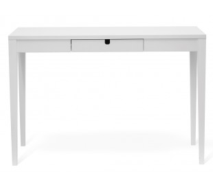 Klinte spisebord med 2 skuffer i træ og mdf 80 - 124 x 80 cm - Hvid 2