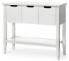 Klinte konsolbord med 3 skuffer i birketræ og mdf B93 cm - Hvid