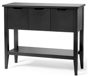 Klinte konsolbord med 3 skuffer i birketræ og mdf B93 cm - Hvid