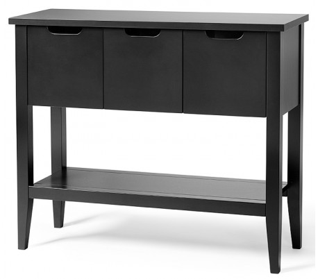 Klinte konsolbord med 3 skuffer i birketræ og mdf B93 cm - Hvid