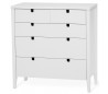 Klinte kommode med 5 skuffer i birketræ og mdf H78 cm - Hvid