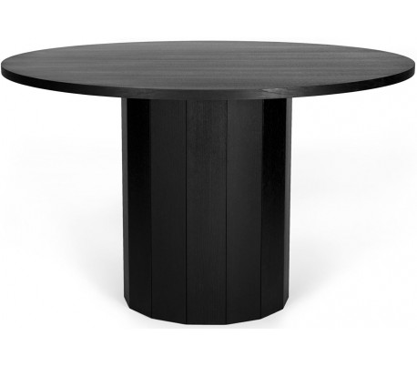 Revolve rundt spisebord i egetræsfinér og mdf Ø120 cm - Eg