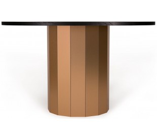 Revolve rundt spisebord i egetræsfinér og mdf Ø120 cm - Sort 2