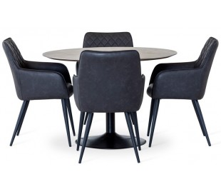 Klinte spisebord med 2 skuffer i birketræ og mdf 80 - 124 x 80 cm - Hvid 2