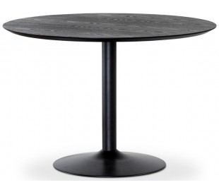 Miles rundt spisebord laminat og metal Ø110 cm - Sort/Betongrå