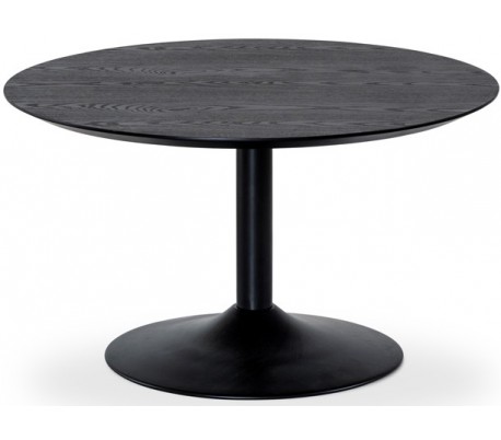 Miles rundt sofabord i laminat og metal Ø80 cm - Sort/Betongrå