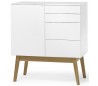 Mood sideboard i mdf og egetræ B80 cm - Hvid/Natur