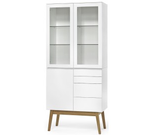 Mood sideboard i mdf og egetræ B80 cm - Hvid/Natur