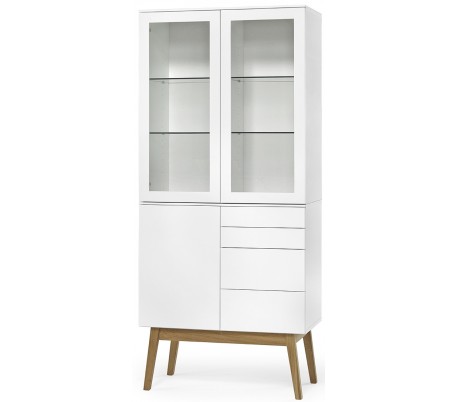 Mood sideboard i mdf og egetræ B80 cm - Hvid/Natur