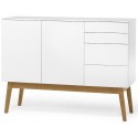 Mood sideboard i mdf og egetræ B80 cm - Hvid/Natur