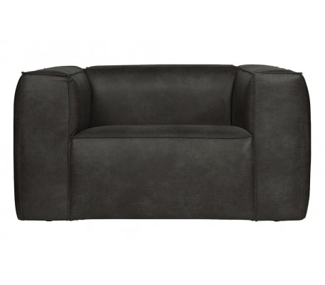 Lænestol i læder B146 x 98 cm - Vintage cognac