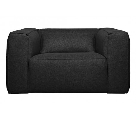 Lænestol i læder B146 cm - Vintage armygrøn