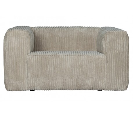 Lænestol i ripcord polyester B146 cm - Travertin