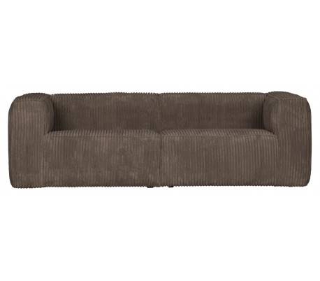 Moderne 3,5 personers sofa i ripcord polyester 246 x 96 cm - Natur