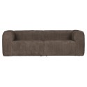 Moderne 3,5 personers sofa i ripcord polyester 246 x 96 cm - Natur