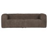 Moderne 3,5 personers sofa i ripcord polyester 246 x 96 cm - Brun